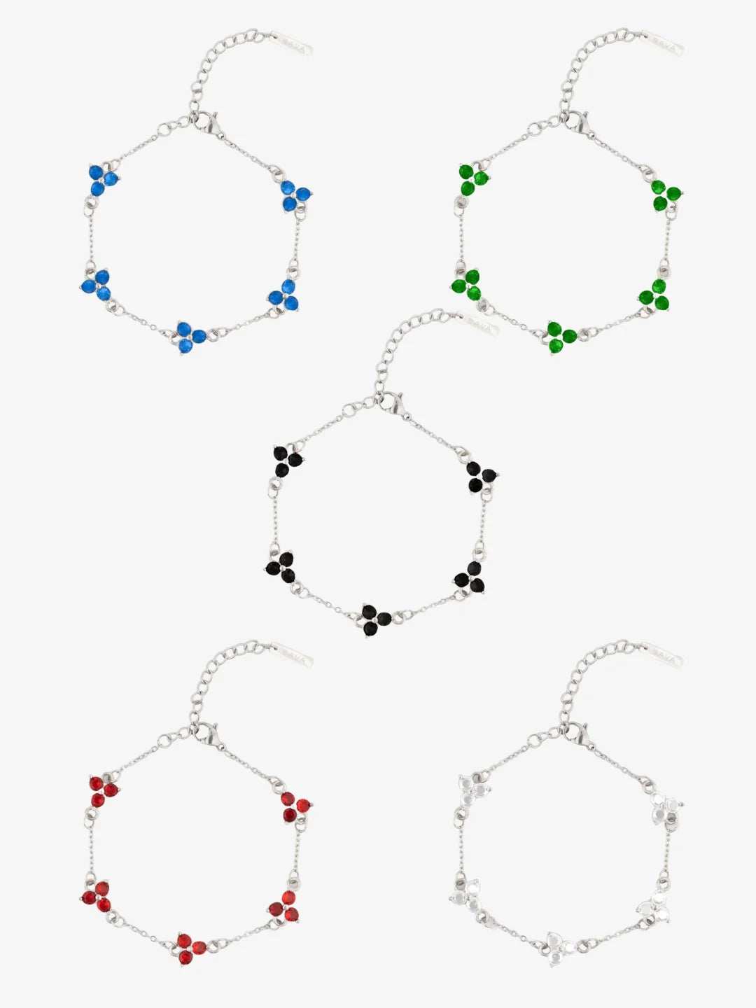 CLOVER BRACELET SET | Zilver
