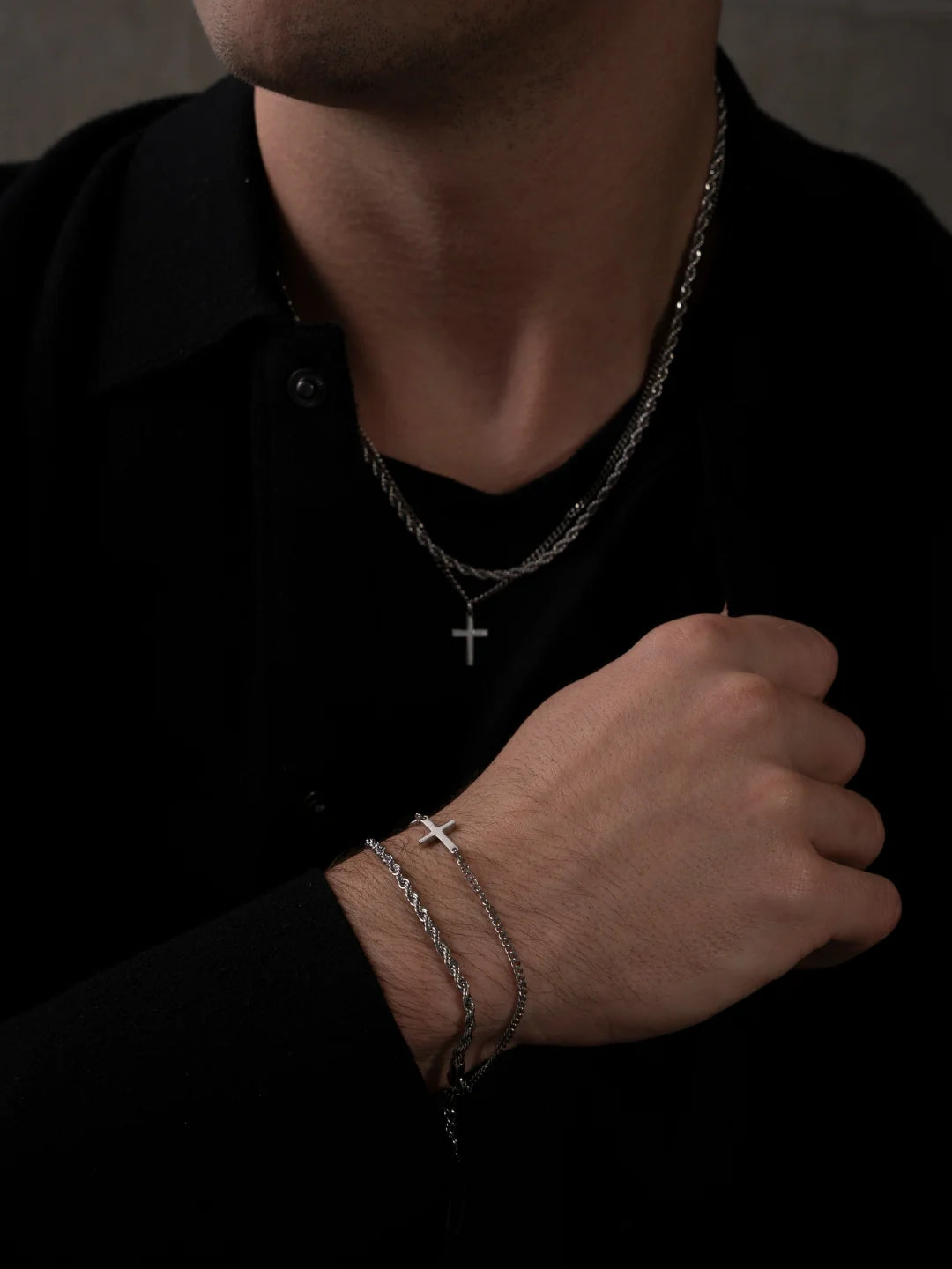 CROSS X ROPE 3MM SET | Zilver