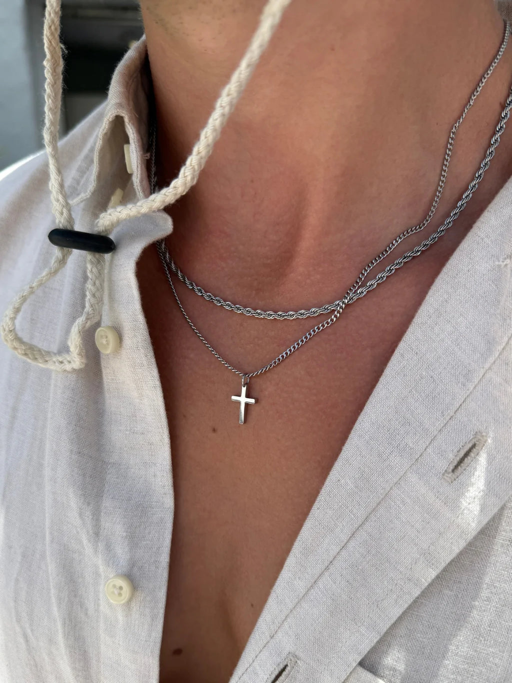 CROSS X ROPE 3MM SET | Zilver
