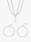 CROSS X ROPE 3MM SET | Zilver