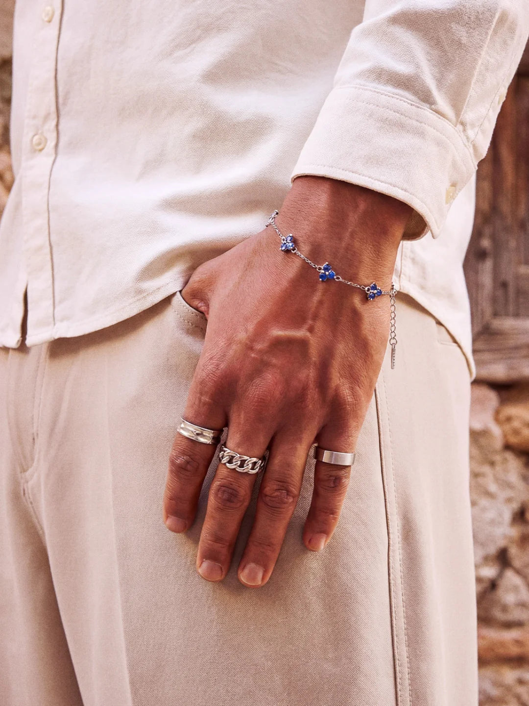 OCEAN CLOVER BRACELET | Zilver