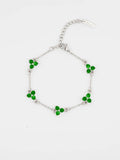 GREEN CLOVER BRACELET | Zilver